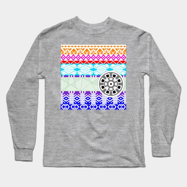 mexican imagination geometry ecopop Long Sleeve T-Shirt by jorge_lebeau